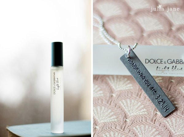 dolce and gabbana blue roll on perfume bridal details