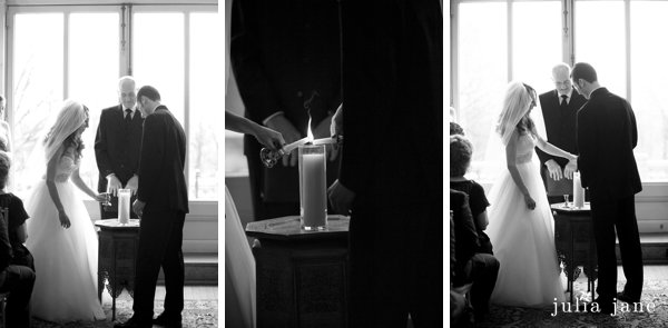 indoor wedding ceremony at Cairnwood Estate