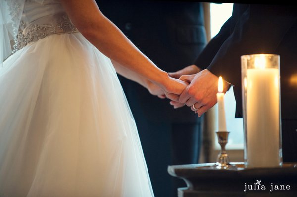 indoor wedding ceremony at Cairnwood Estate