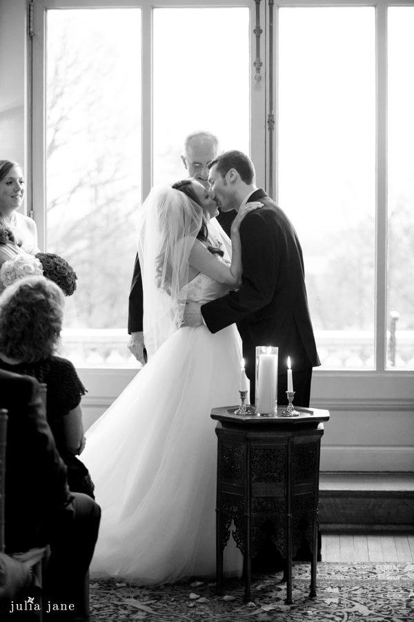 indoor wedding ceremony at Cairnwood Estate