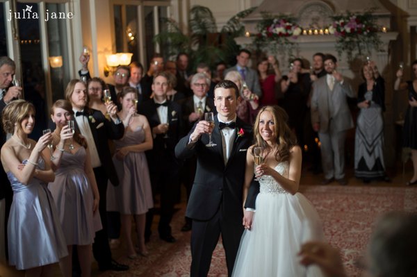toasts in the great room at Cairnwood Estate