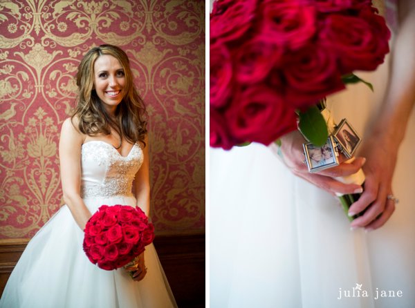 red rose bridal bouquet