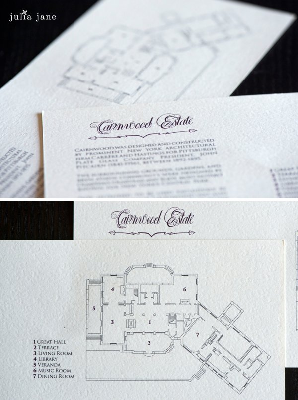 wedding invitations at Cairnwood Estate