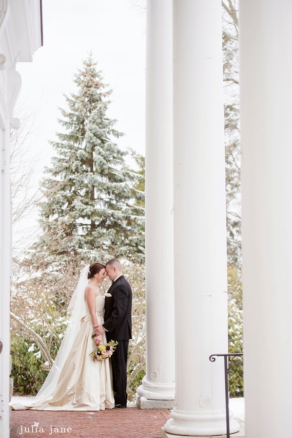 winter wedding at the fox hill inn by connecticut wedding photographer, julia jane studios