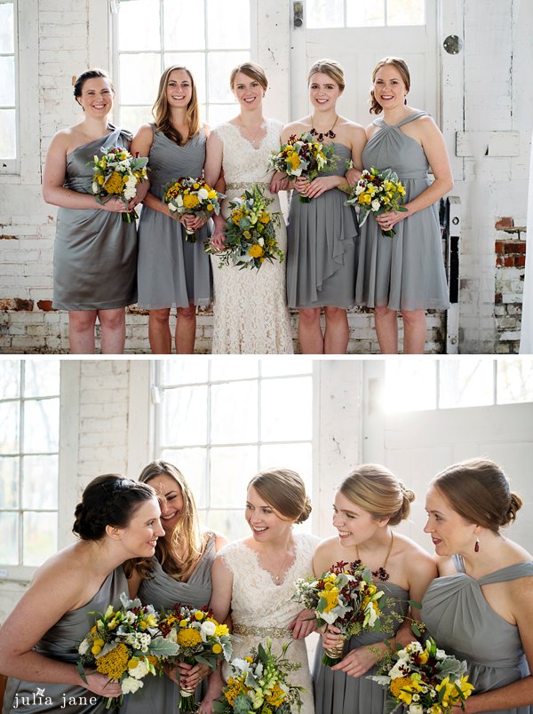 bridesmaids at the lace factory