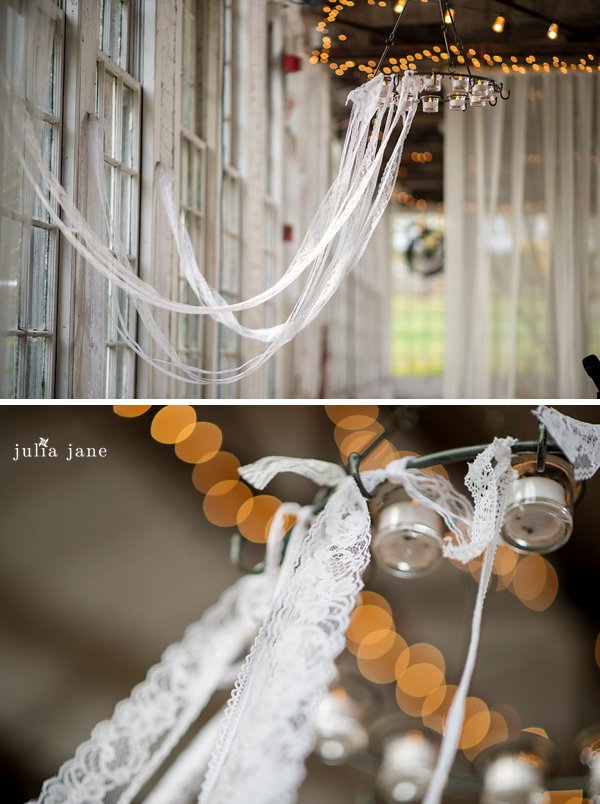 ceremony details at the lace factory