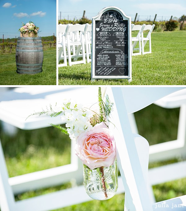 ceremony details at saltwater farm
