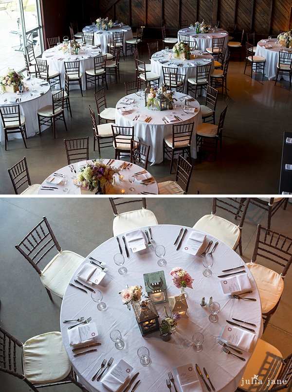 reception decor at saltwater farm