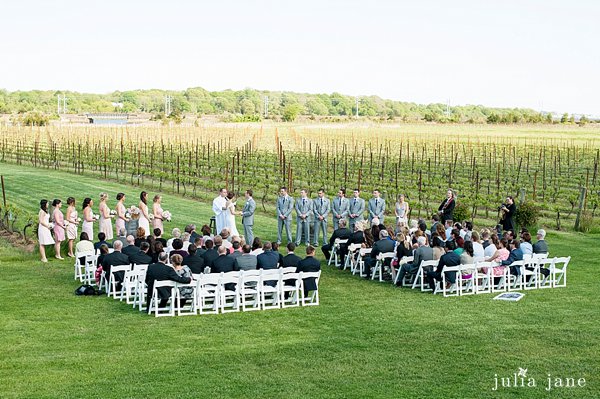 wedding ceremony at saltwater farm 