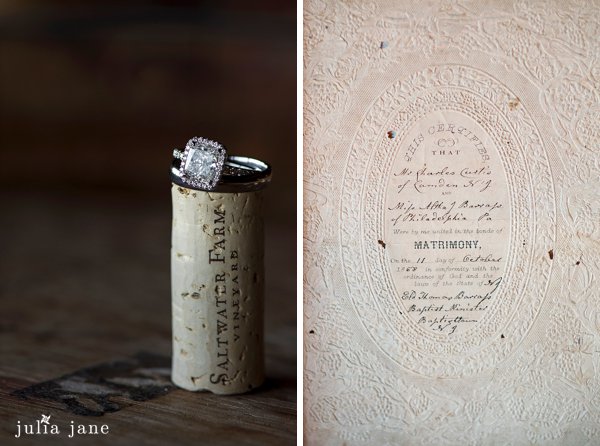 engagement ring at saltwater farm
