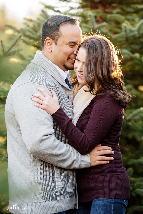 tree farm engagement session in connecticut by connecticut wedding photographer julia jane studios